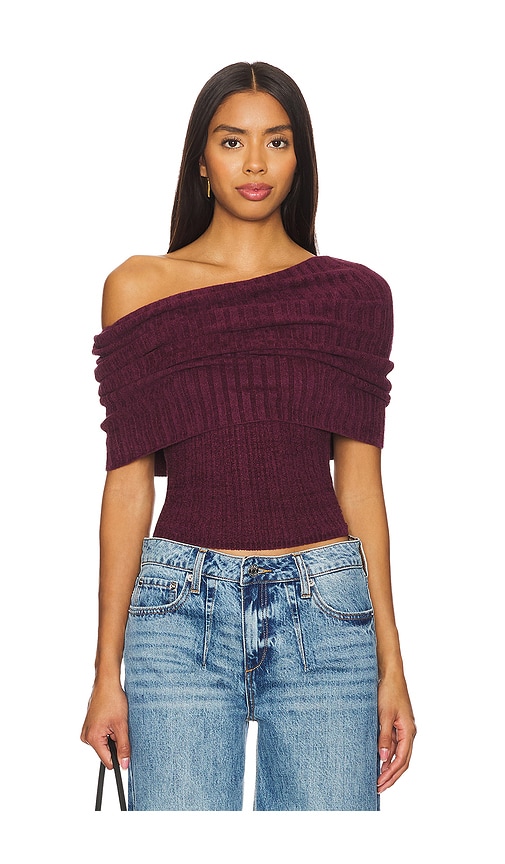 view 1 of 4 Gerda Off The Shoulder Top in Burgundy