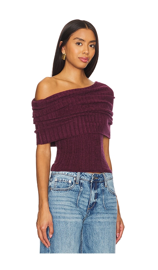 view 2 of 4 Gerda Off The Shoulder Top in Burgundy