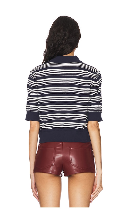 view 3 of 4 Sheeva Stripe Polo in Navy & Ivory