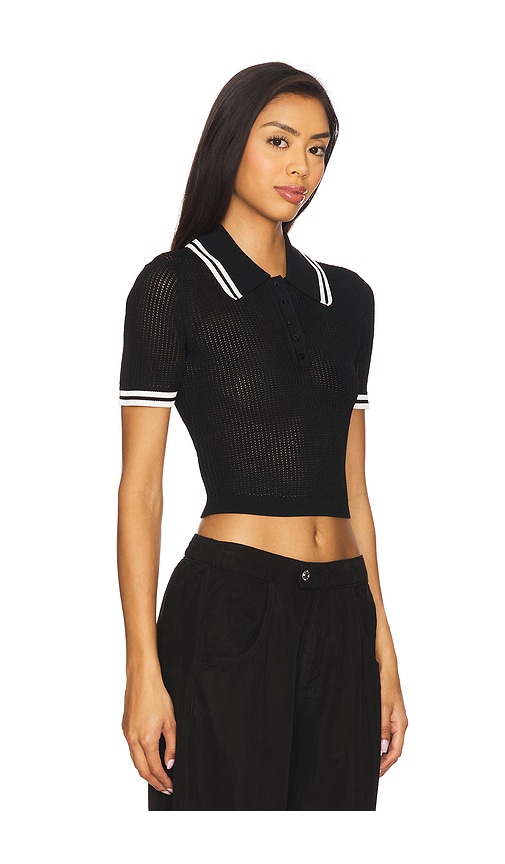 view 2 of 4 Orsola Short Sleeve Polo in Black