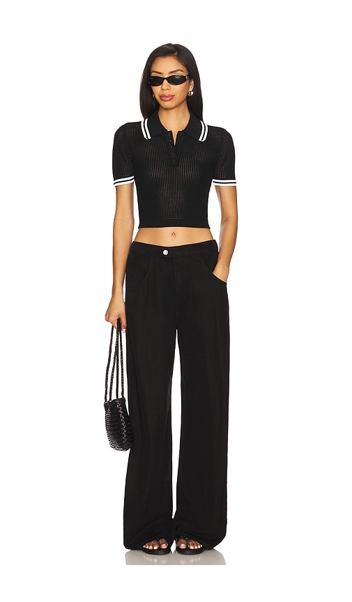 view 4 of 4 Orsola Short Sleeve Polo in Black