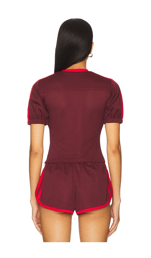 view 3 of 4 Adina Top in Burgundy & Red