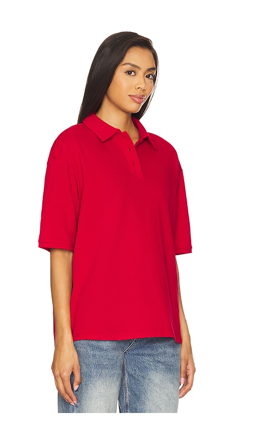 view 2 of 4 Tara Polo Top in Cherry Red