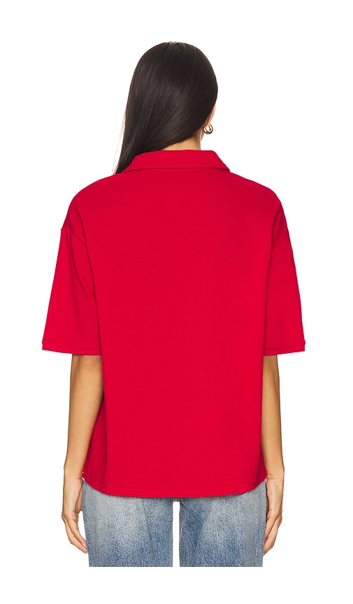 view 3 of 4 Tara Polo Top in Cherry Red
