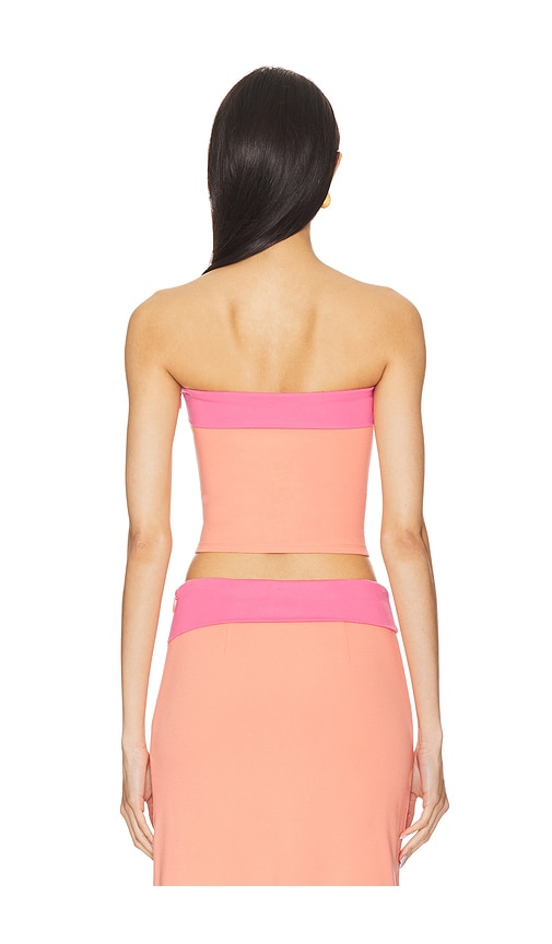view 3 of 4 Tulip Top in Coral & Pink