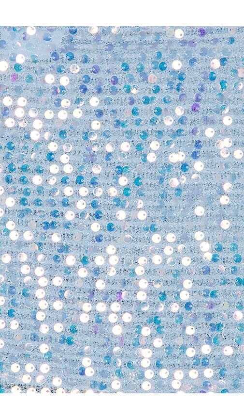 view 5 of 5 Erin Sequin Top in Light Blue Sequin