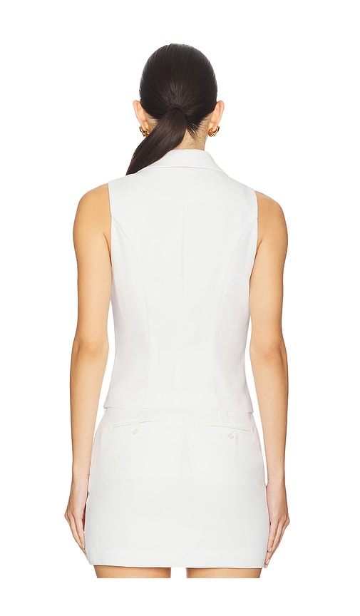 view 3 of 4 Elena Vest Top in White