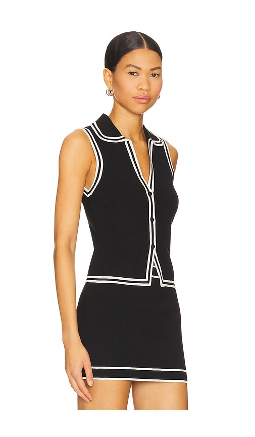 view 2 of 4 Azariah Knit Vest in Black & White
