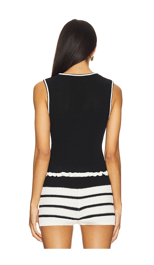 view 3 of 4 Nindi Knit Top in Black & White