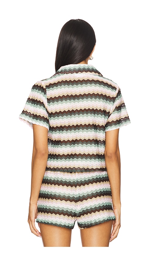 view 3 of 4 Nettie Top in Sage Multi