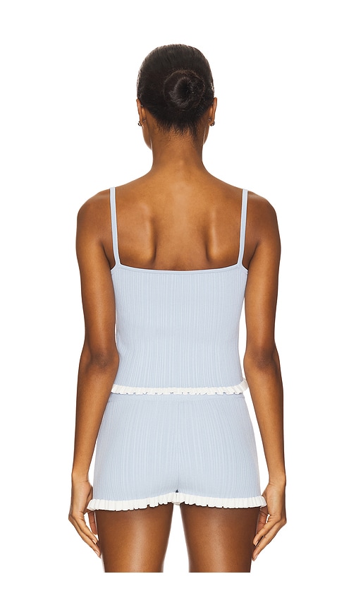 view 3 of 4 Marna Rib Tank in Light Blue