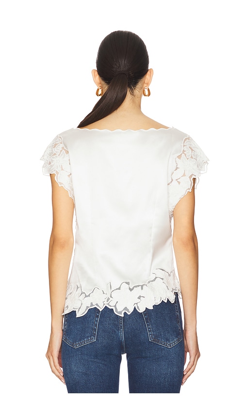 view 3 of 4 Begonia Top in White