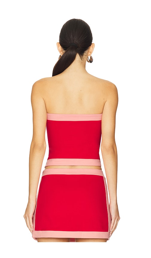 view 3 of 4 Eliza Top in Red & Pink