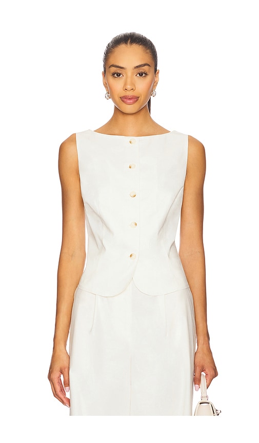 Jackie Top in White. - size XS (also in L, M, S, XL, XXS)