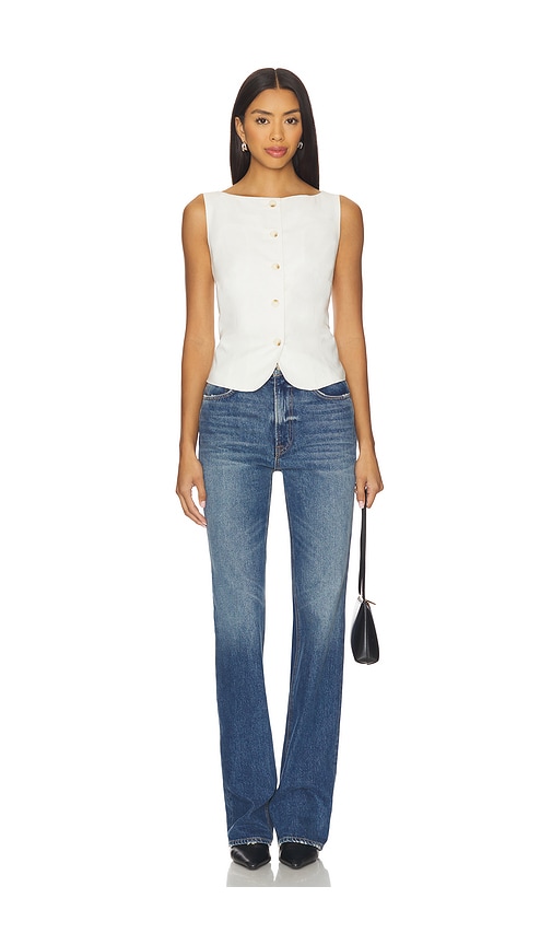 view 4 of 4 Jackie Top in White Linen