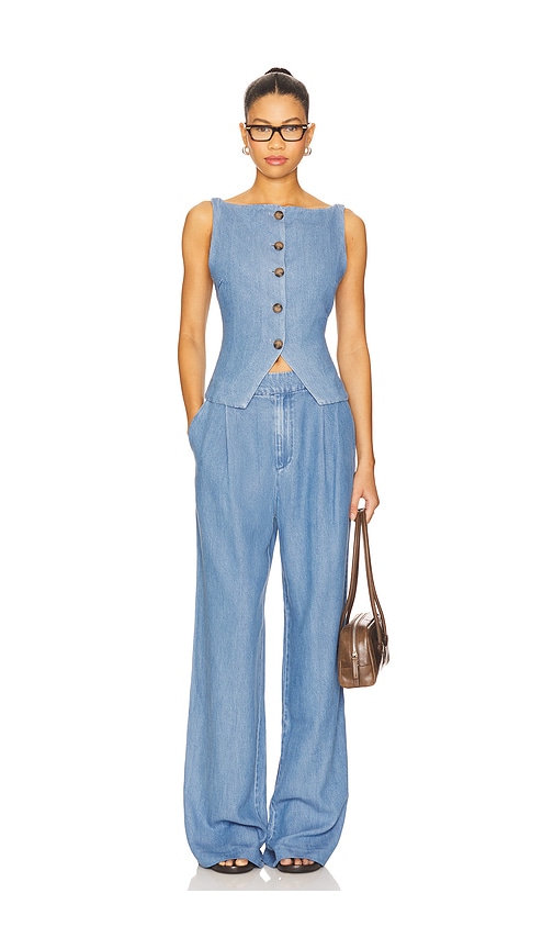 view 4 of 4 Agathe Vest Top in Light Denim
