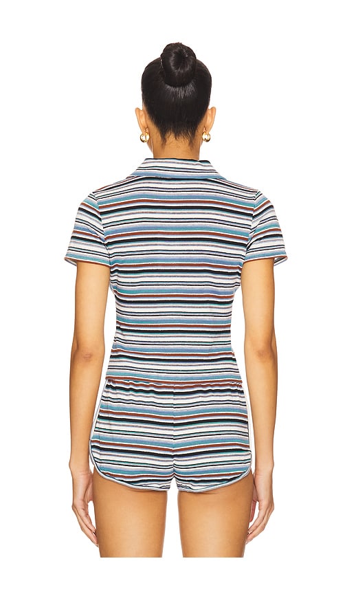 view 3 of 5 Lorraine Top in Blue Stripe Multi