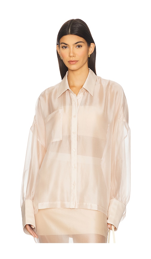 Kelsie Sheer Top in Nude. - size XL (also in L, M, S)