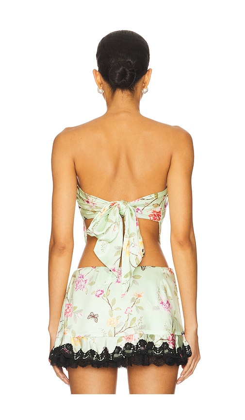 view 3 of 4 Meaux Scarf Top in Green Floral Multi