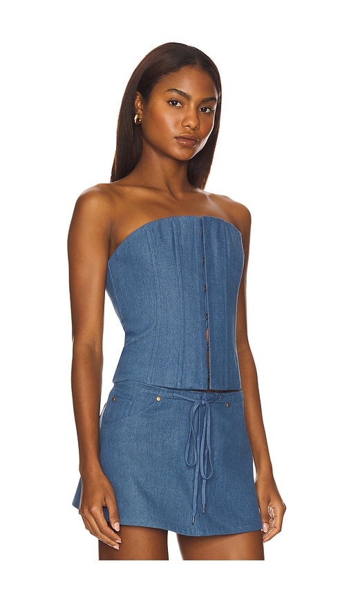view 2 of 4 Bridgit Top in Light Indigo
