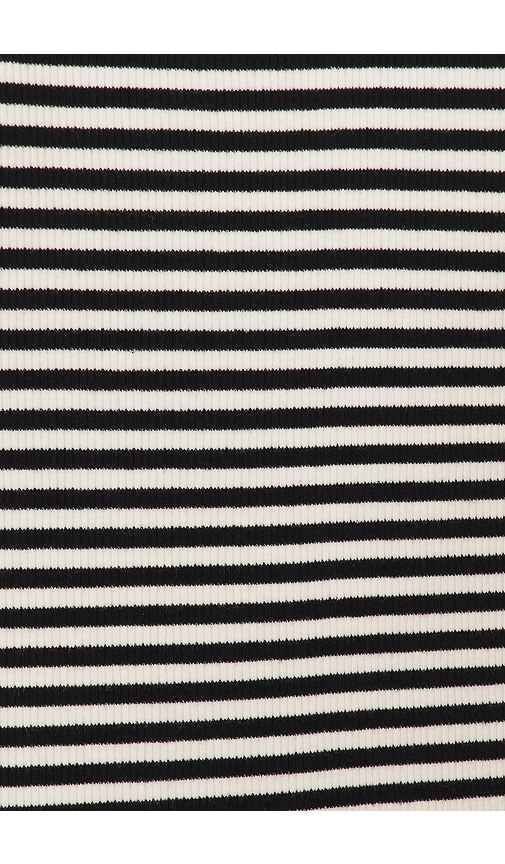 view 5 of 5 Adrian Polo Top in Black & White Stripe