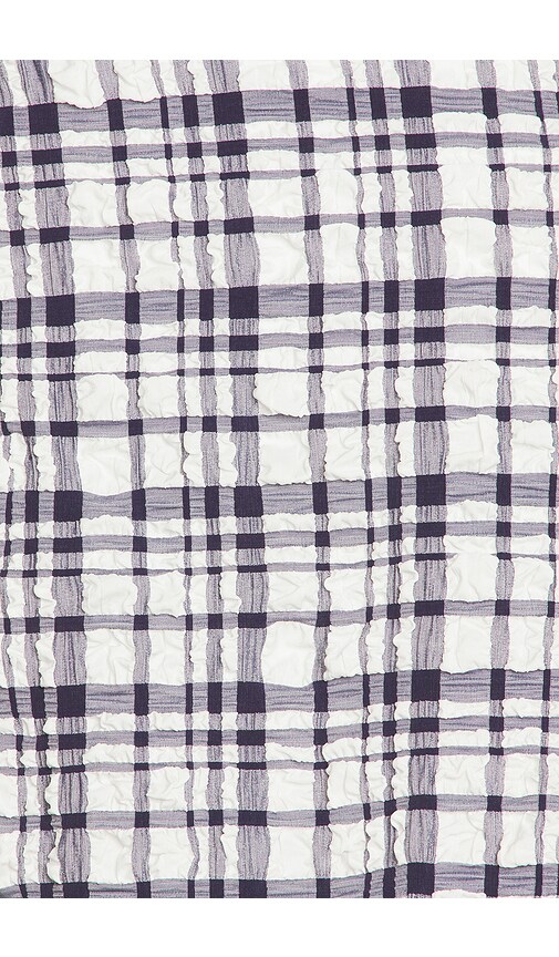 view 5 of 5 Katrina Top in Navy Blue Plaid