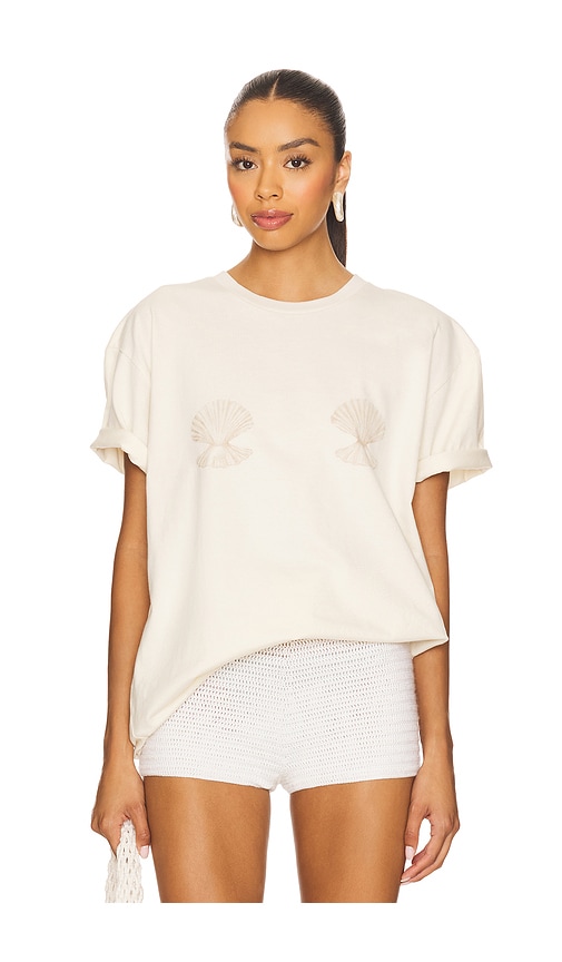 view 1 of 5 Cover Up Tee in Pearl Seashell