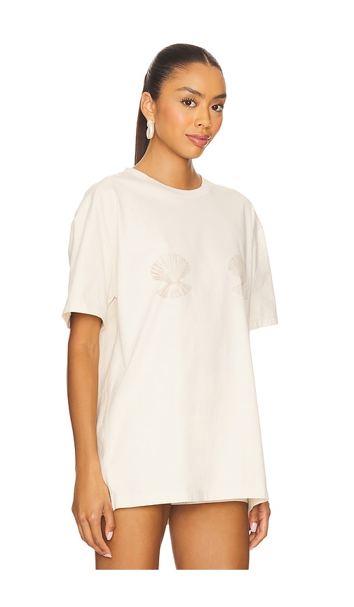 view 2 of 5 Cover Up Tee in Pearl Seashell