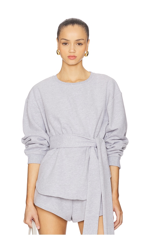 Lovers & Friends Gabriella Sweatshirt Top In Gray