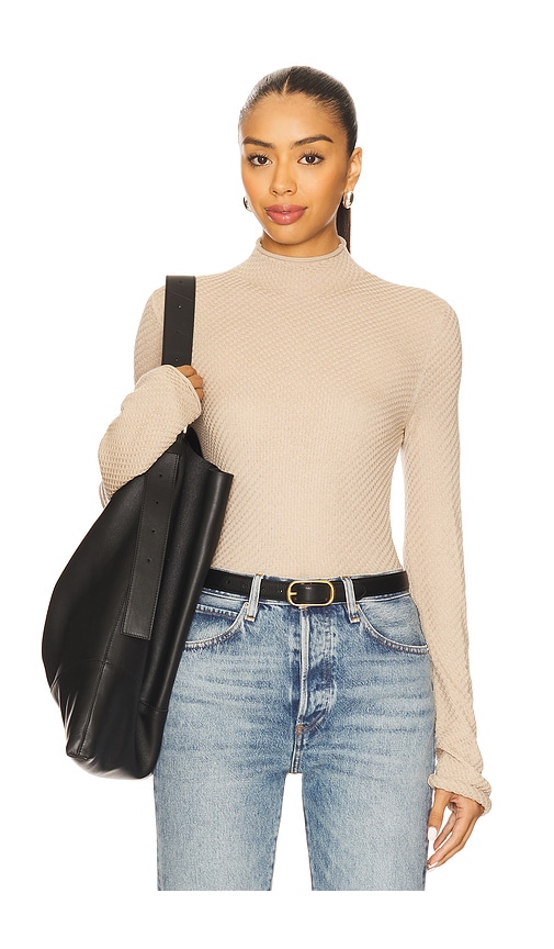 Lovers & Friends Kori Funnel Neck Top In Neutral