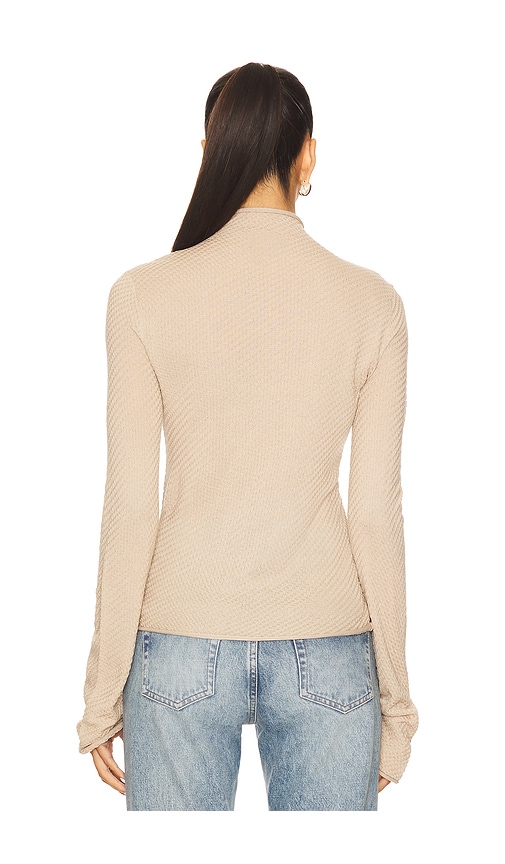 view 3 of 4 Kori Funnel Neck Top in Tan