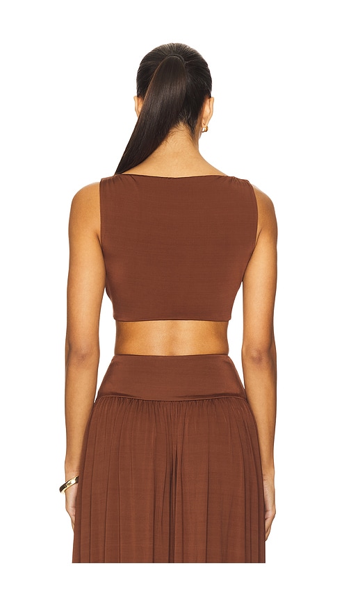 view 3 of 4 x Yhasmina Ferrara Lotte Top in Chocolate Brown