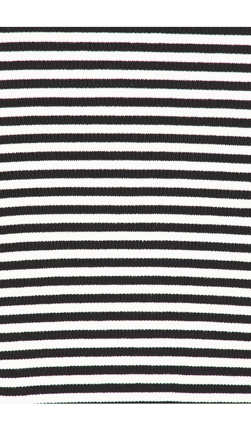 view 5 of 5 Stevie Top in Black & White Stripe