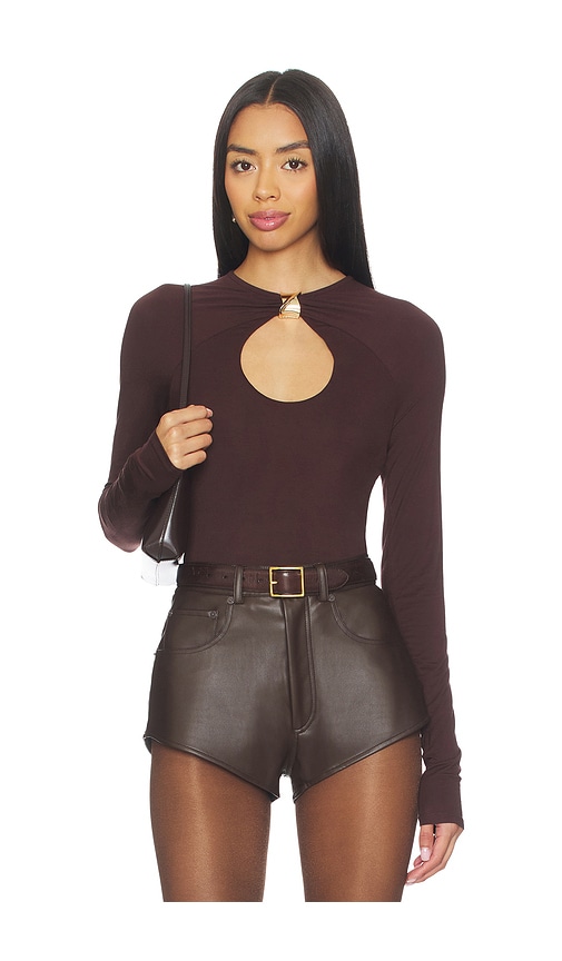 view 1 of 4 Adeline Top in Dark Brown