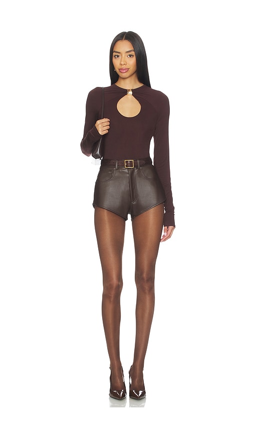 view 4 of 4 Adeline Top in Dark Brown