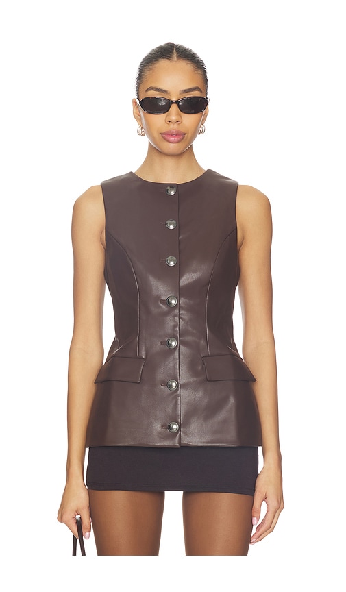 Lovers and Friends Jordan Faux Leather Top