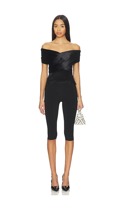 view 4 of 4 Natalia Velvet Top in Black