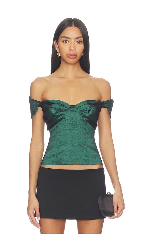 view 1 of 4 Colette Top in Emerald Green