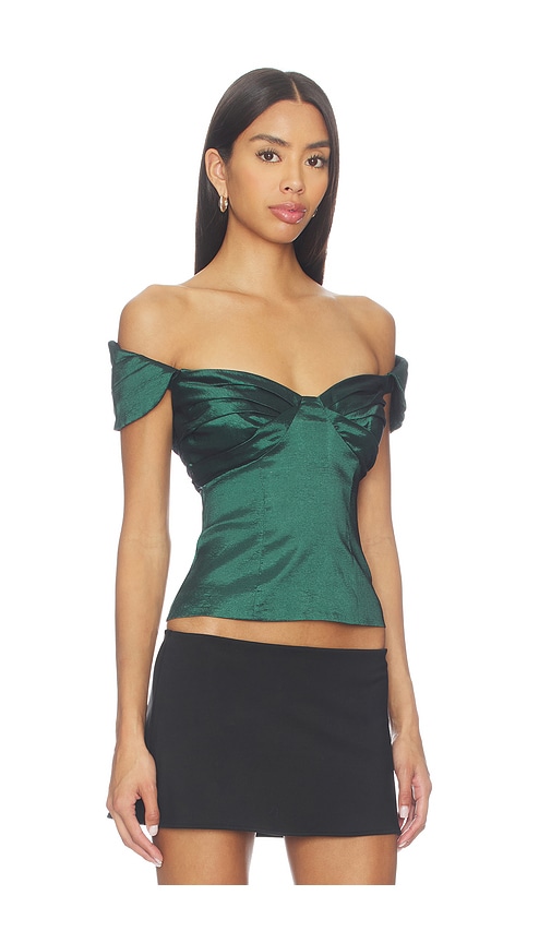 view 2 of 4 Colette Top in Emerald Green