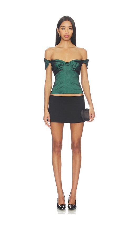 view 4 of 4 Colette Top in Emerald Green