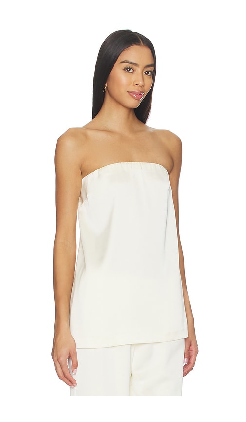 view 2 of 4 Alette Satin Top in Ivory