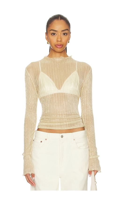 view 1 of 6 Edie Top in Gold Metallic