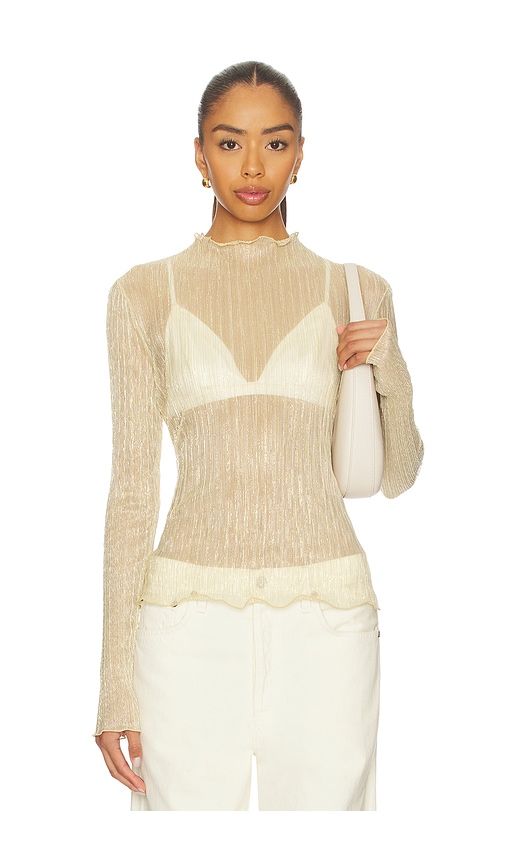 view 2 of 6 Edie Top in Gold Metallic