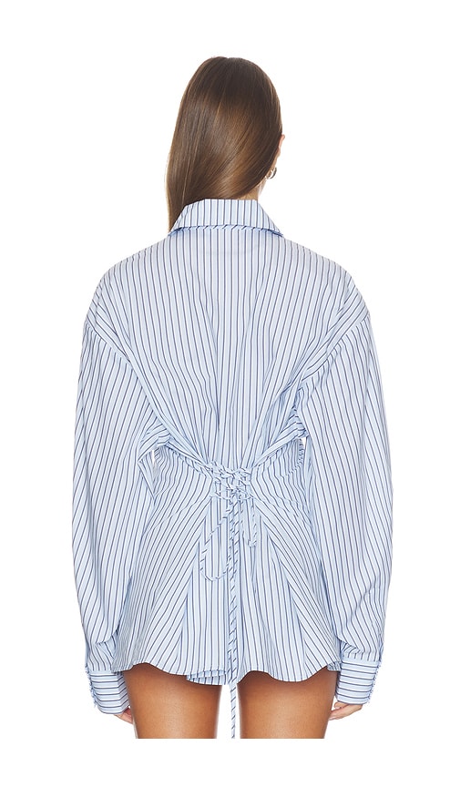 view 4 of 6 Gracelyn Top in Blue Stripe