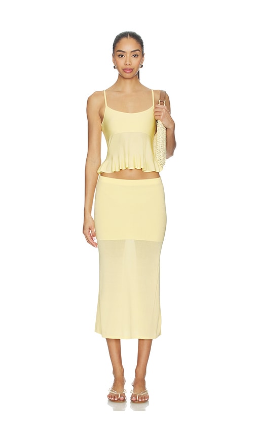 view 4 of 4 Delia Knit Tank in Light Yellow