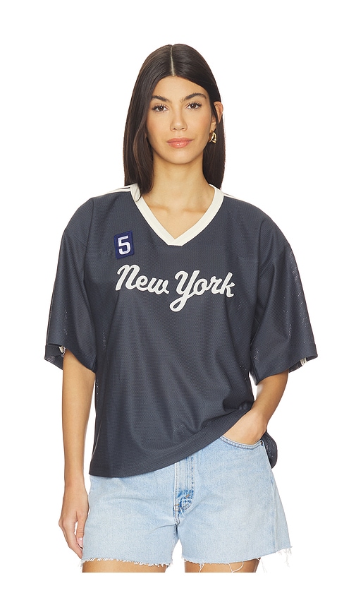 view 1 of 4 Wyatt Jersey Top in Navy Blue