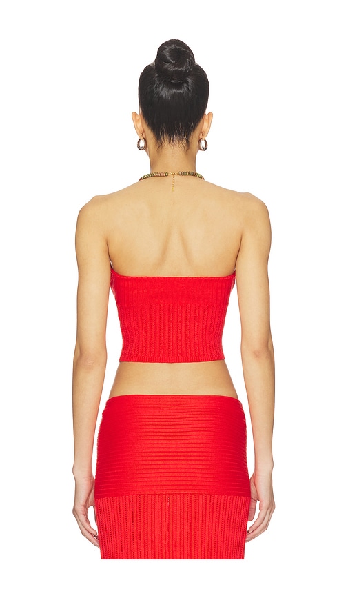 view 3 of 4 Shania Knit Tube Top in Tomato