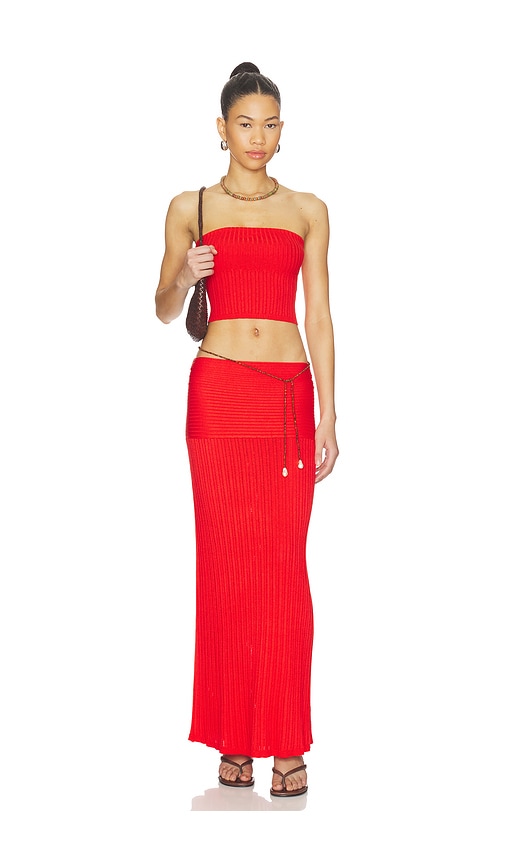 view 4 of 4 Shania Knit Tube Top in Tomato