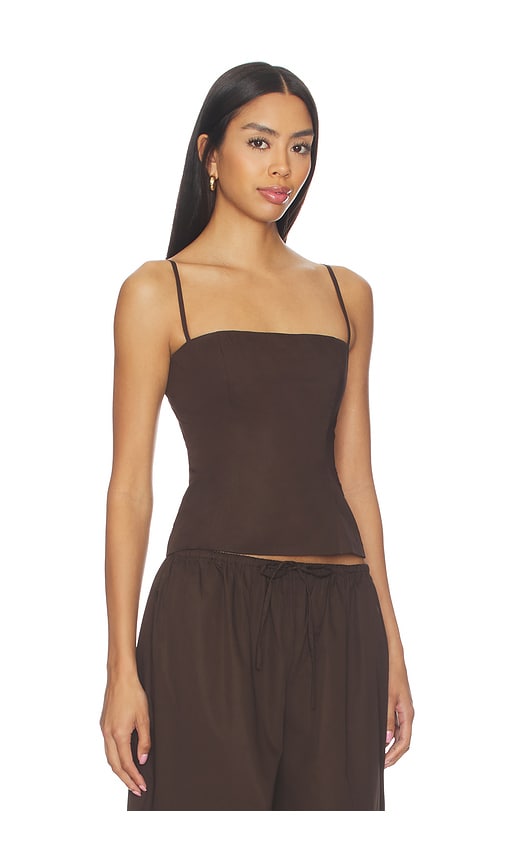 view 2 of 4 Ofelia Top in Chocolate Brown