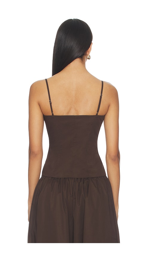view 3 of 4 Ofelia Top in Chocolate Brown